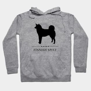 Finnish Spitz Black Silhouette Hoodie